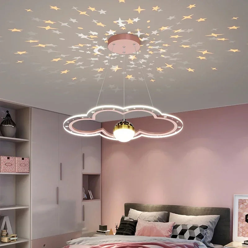Starry Sky Kids Chandelier Light for Bedroom Study Room Decoration