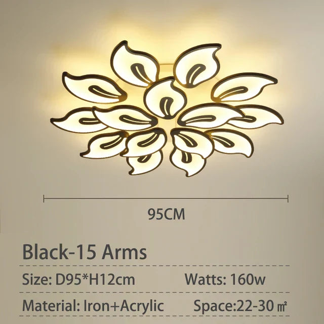 Modern LED Acrylic Chandelier for Living Room, Bedroom, Study - Ceiling Light Fixtures