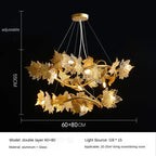 Maple Leaf Branches Chandelier for Living Dining Room - 2023 Design