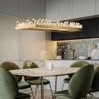 LED Crystal Pendant Chandelier for Living Room Dining Bedroom Hall Decor