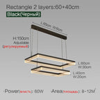 Square Modern Minimalist Nordic Chandelier for Living Room, Dining Room, Bedroom