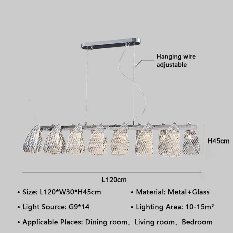 Luxury Glass Pendant Chandelier - Modern Minimalist Living Room Lighting Fixtures