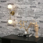 Golden Glass LED Wall Lamp - Nordic Design for Bedroom & Living Room