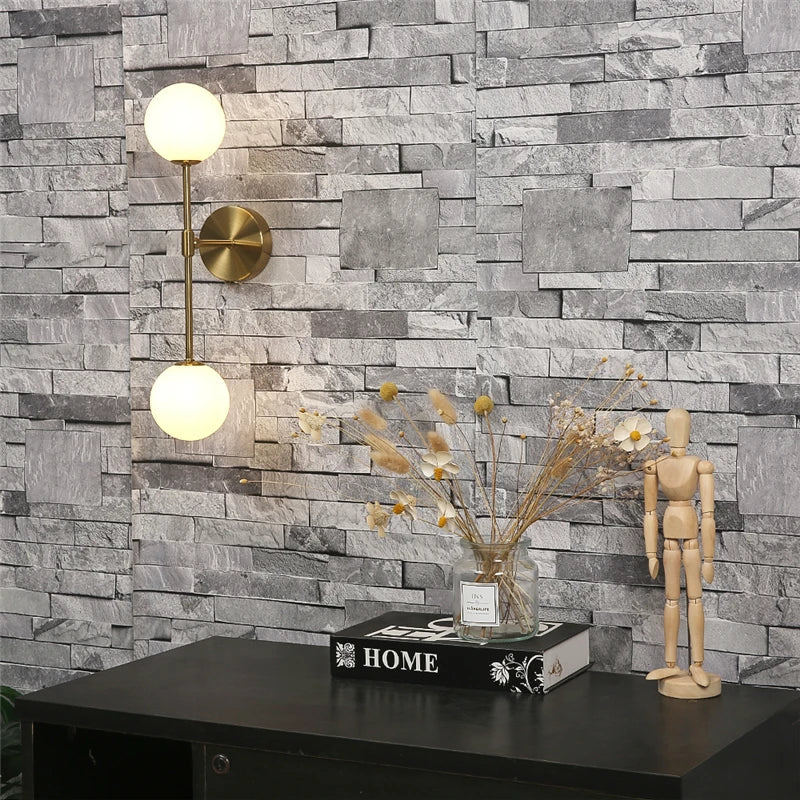 Golden Glass LED Wall Lamp - Nordic Design for Bedroom & Living Room