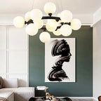 Glass Ball LED Chandelier Modern Pendant Light for Home Decor