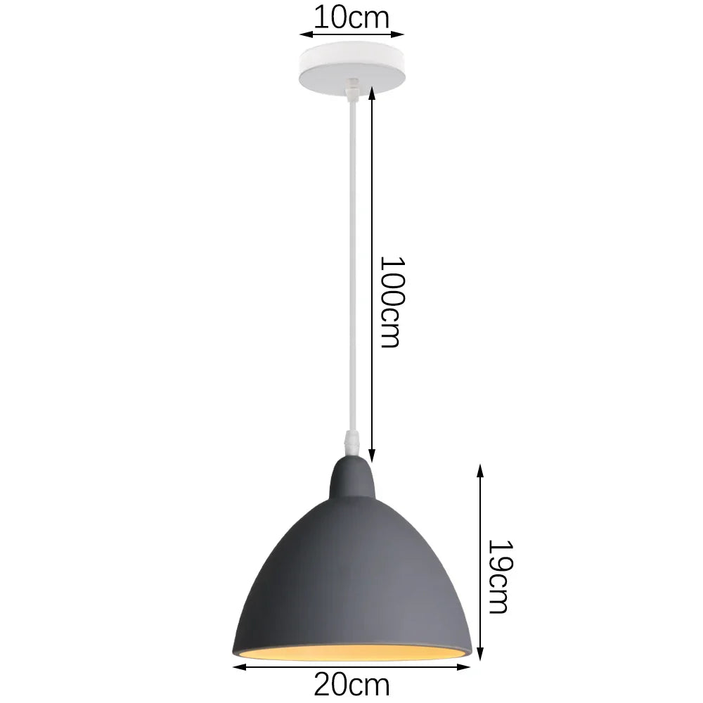 LED E27 Pendant Light: Modern Nordic Industrial Hanging Lamp for Home Decor