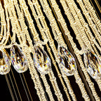 Modern LED Chandelier for Living & Dining Room - Stylish Crystal Lustre Pendant Light