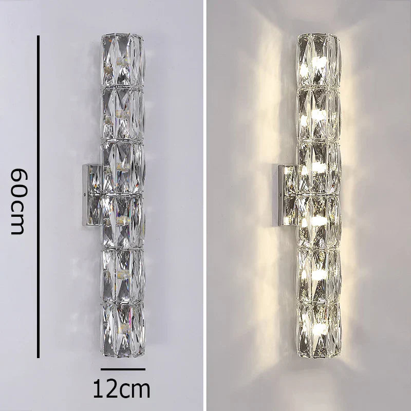 Luster Crystal Wall Sconces: Modern Elegant Glass Wall Light Fixtures