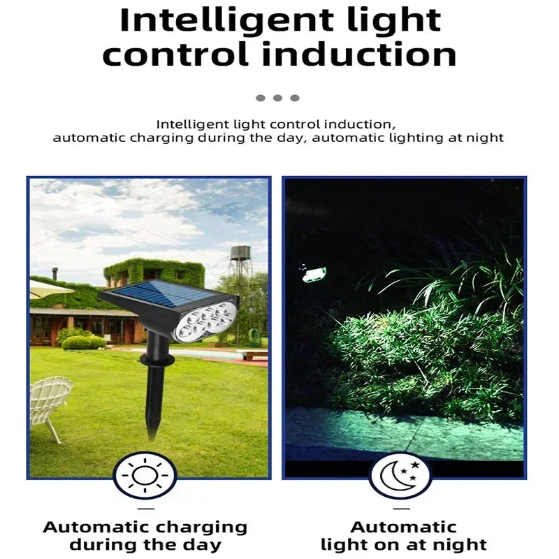 Solar Powered 7LED Adjustable Spotlight Outdoor Wall Light