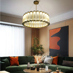 Golden Chandelier LED Dimming Light for Modern Living Room & Bedroom