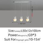 Bear Bedroom Wall Lamp: Modern Chandelier for Living Room, Study & Dining Room