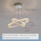 Crystal Chandelier: Modern Net Red Circle Light for Living Room, Bedroom, Restaurant
