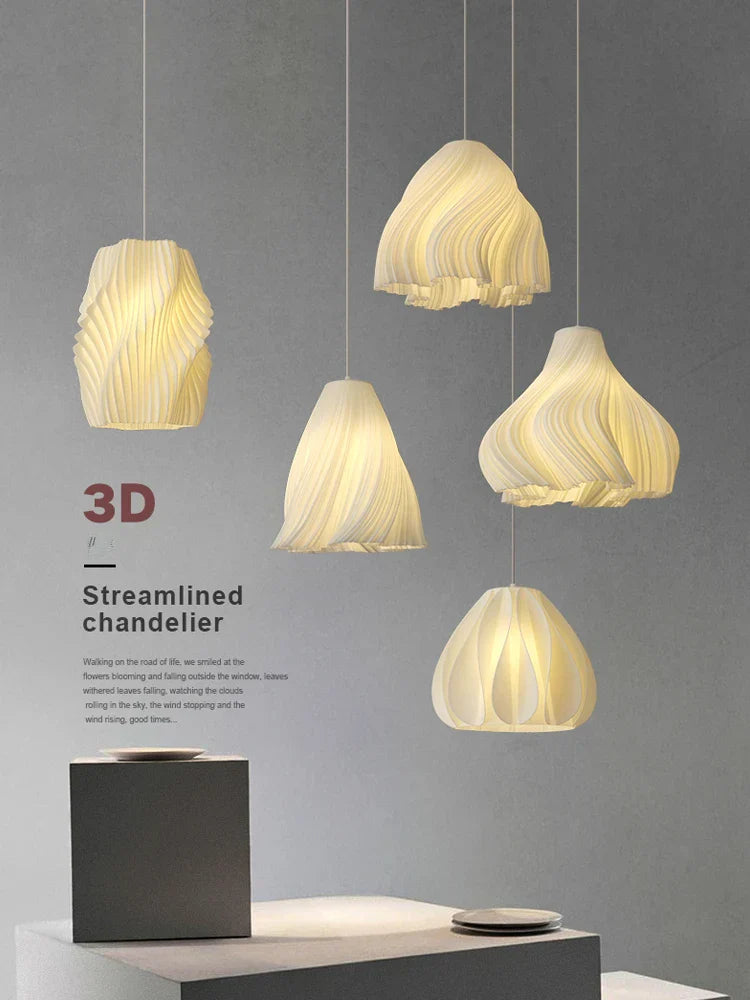 Modern 3D Print Ceiling Chandelier for Living Room & Restaurant Dining Décor