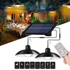 Solar Double-Head Chandelier Light with Remote Control