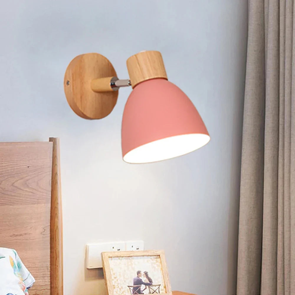 Pink Wall Lights: Nordic Minimalist Bedroom Bedside Lamps, Modern Living Room Decor