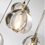 Crystal Water Droplet Chandelier: Modern LED Staircase Pendant Light - Luxury Ball Hanging Lamp