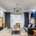 Glass Bubble Chandelier Ceiling Pendant Light for Modern Living Room Decor