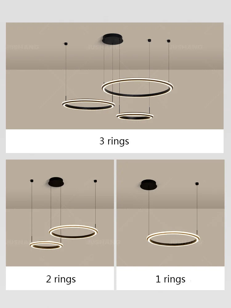 Modern Luxury Ring Chandelier for Living Room, Bedroom, and Restaurant