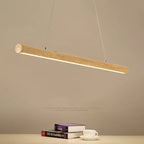 Round Nordic Solid Wood Bar Pendant Lamp for Indoor Lighting Fixture