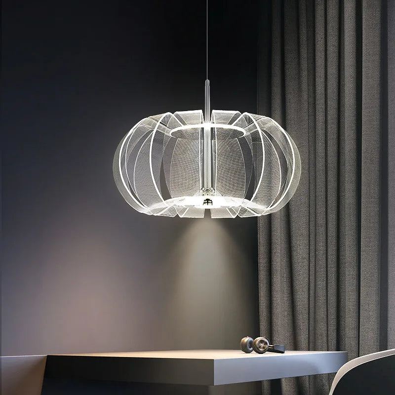 Modern LED Chandelier Light Acrylic Bedroom Pendant Dining Room Lamp