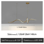 Aluminum LED Chandelier: Modern Dining Island Light for Stylish Indoor Decoration