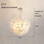 LED Petal Ceiling Chandelier for Living Room, Dimmable Round Bedroom Lamp