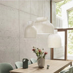 Japanese Nordic Design LED Silk Pendant Lights for Living Room and Restaurant
