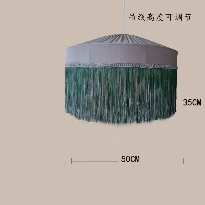 BeauVamp Tassel Pendant Light: French Vintage Boho Lampshade for Living Room, Bedroom, Dining Room