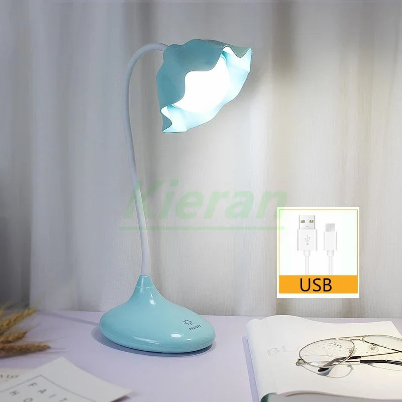 Lotus Floor Lamp: Modern LED Desk Lamp for Bedroom Study Living Room