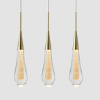 Luxury Crystal Pendant Light with Gold Water Drop Design