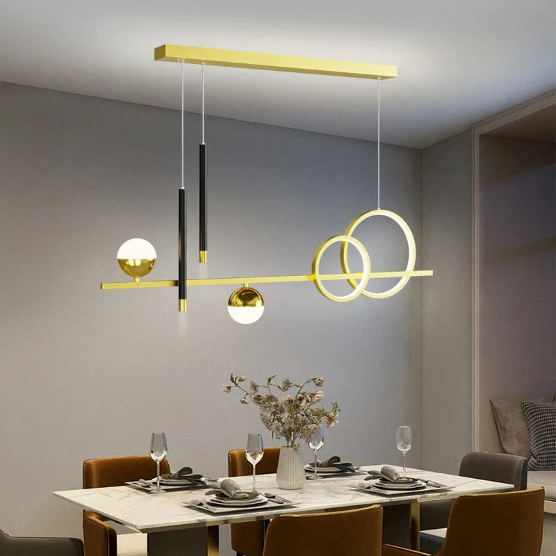 Nordic Minimalist LED Chandelier for Modern Dining, Bar, and Restaurant