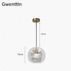 Nordic Glass LED Pendant Light for Modern Kitchen and Living Room