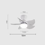 Nordic Bedroom Fan Chandelier for Home Indoor Lighting by Afralia™