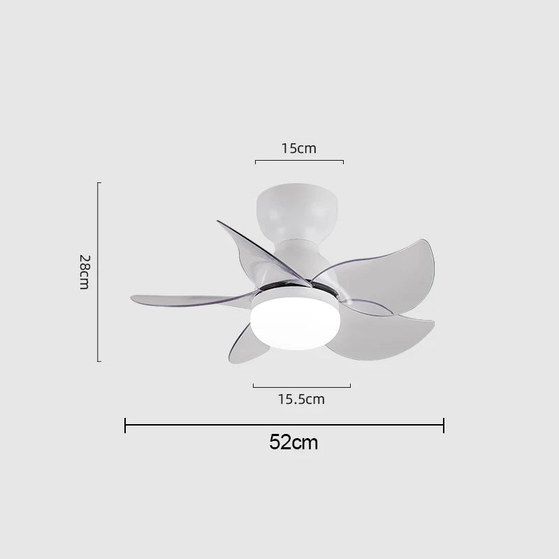 Nordic Bedroom Fan Chandelier for Home Indoor Lighting by Afralia™