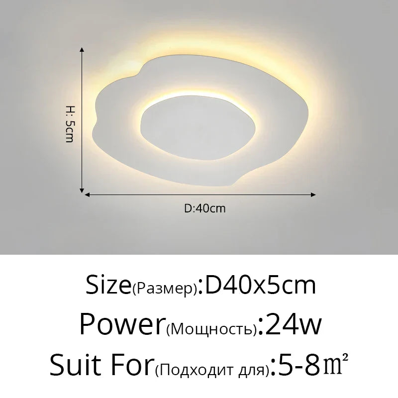 Modern Ripple LED Ceiling Chandelier for Living Room Bedroom Study Decor