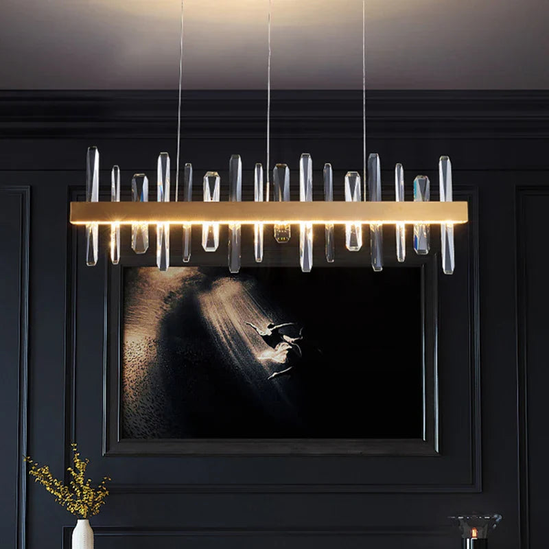 Luxury Crystal Dimmable Round Chandelier - Glossy LED Lighting