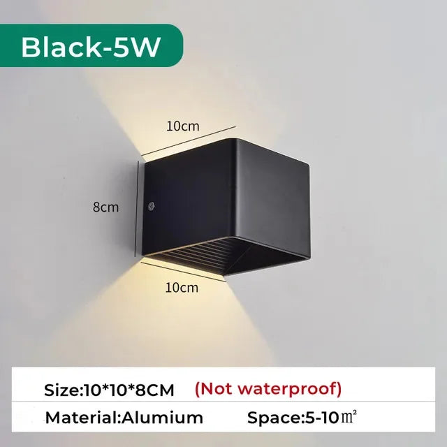 Outdoor Wall Light 10W Up Down Adjustable Angle for Corridor Garden Decor