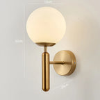 Modern Gold Glass Ball Wall Lamp Sconce for Dining Bathroom Bedroom Lighting