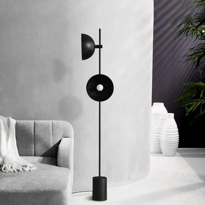 Modern Black Double Shade Floor Lamp for Stylish Home Decor