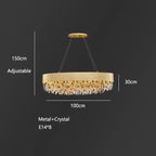 Crystal Chandelier: Modern Circular Design for Living Room, Lobby, Kitchen Island.