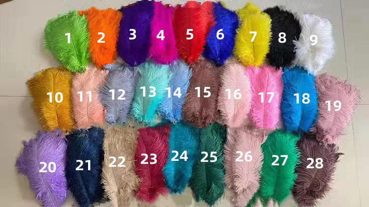 Ostrich Feather Gold Chandelier Lighting: Nordic Style Rod Hanging LED Chandelier for Living Room