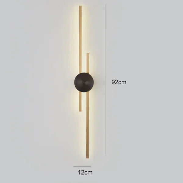 Minimalist Copper Wall Light for Bedroom and Living Room