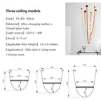 Glass Tube Pendant Lamp: Modern LED Lighting for Living Room, Duplex Villa Staircase