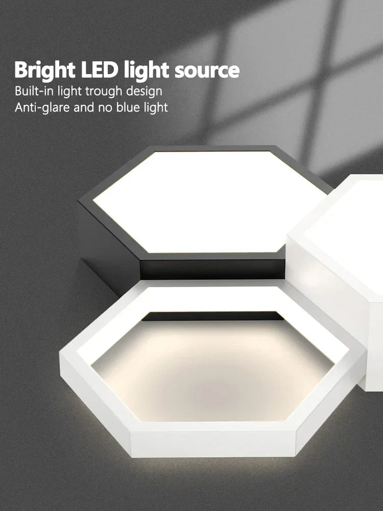 Nordic Honeycomb Ceiling Lamp: Minimalist, Creative Art, Smart, for Living Room, Hall, Restaurant