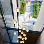 Crystal Ball LED Chandelier Pendant Light for Living Room Kitchen Stair Salon