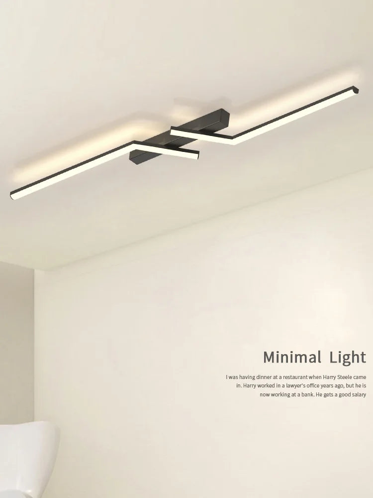 LED Strip Ceiling Lights: Modern Minimalist Corridor & Balcony Lighting
