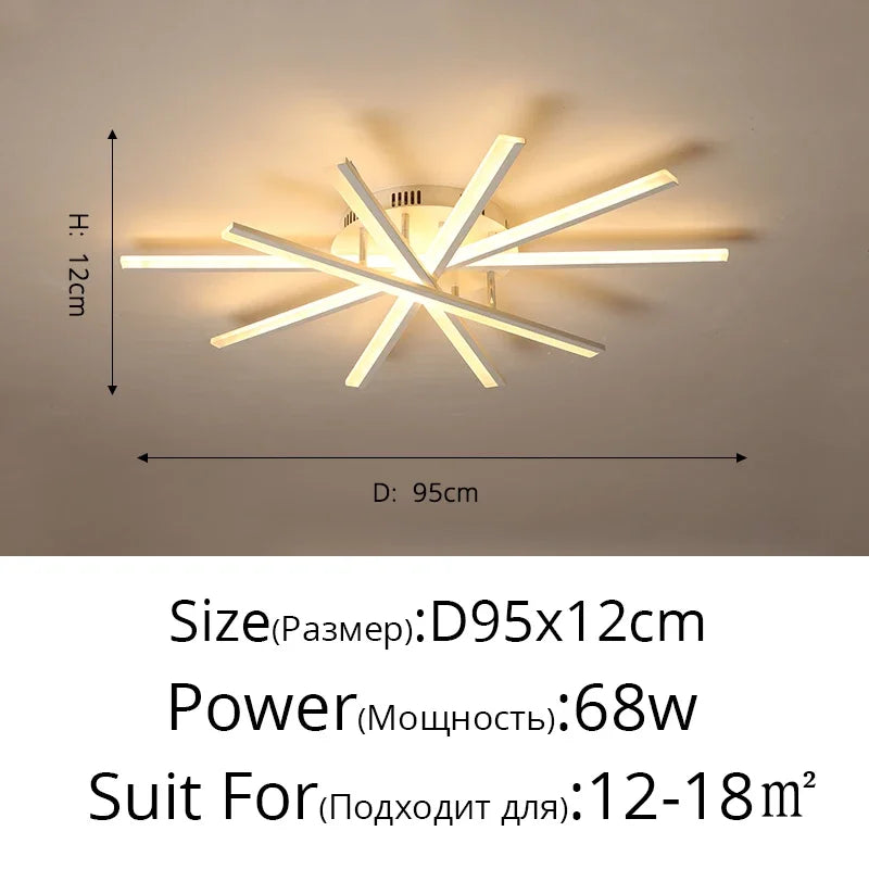 Modern LED Ceiling Chandelier Indoor Lighting for Living Room Bedroom, Lustre Lights