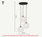 Glass Ball Lustre Pendant Lights - Modern Nordic Design for Kitchen, Bedroom, or Restaurant