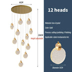 Crystal Spiral Chandelier LED Modern Minimalist Staircase Living Room Light