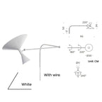 Modern Rotatable LED Wall Lamp for Living Room Bedroom Study Reading